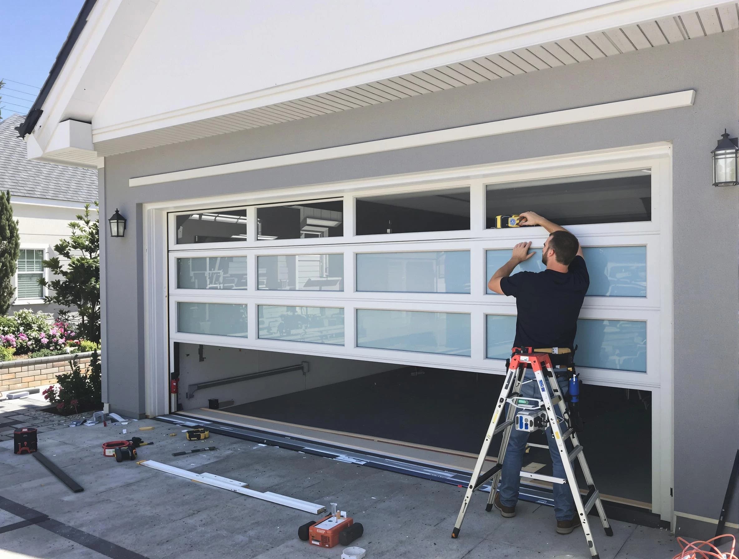 Leominster Garage Door Repair team performing garage door replacement in Leominster