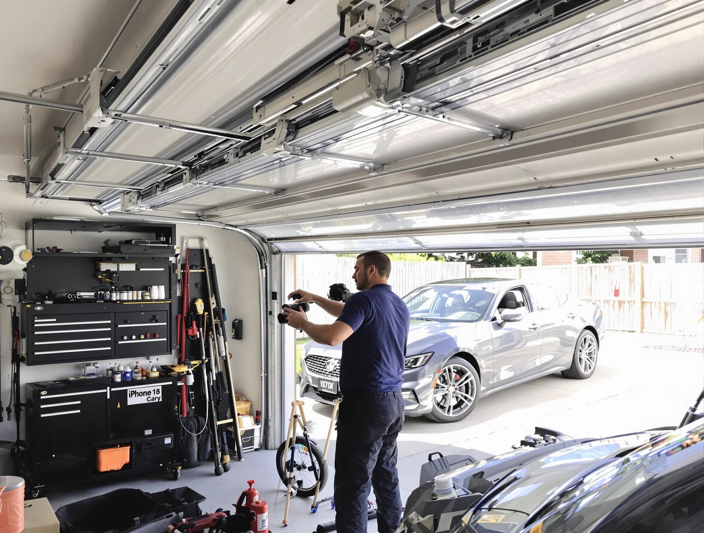 Leominster Garage Door Repair technician fixing noisy garage door in Leominster