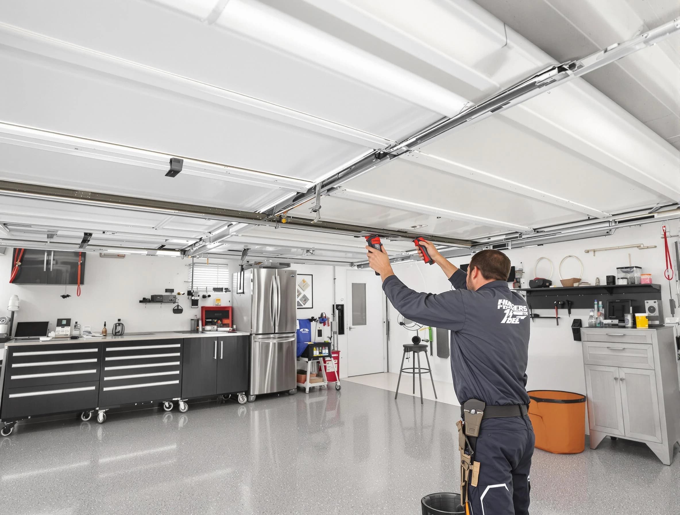 Overhead garage door repair service by Leominster Garage Door Repair in Leominster